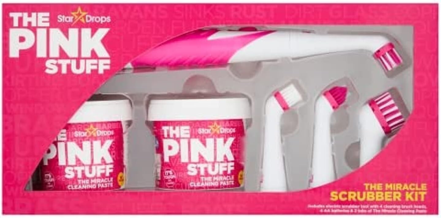 Miracle Scrubber Kit – 2 Tubs of Cleaning Paste with Scrubber Tool and 4 Heads