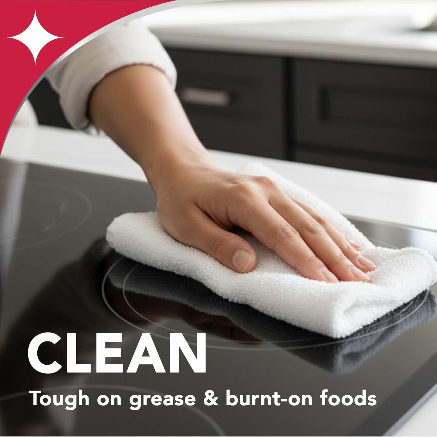 2-Pack Cooktop Cleaning Spray & Microfiber Cloth – & Oven Cleaner for Streak