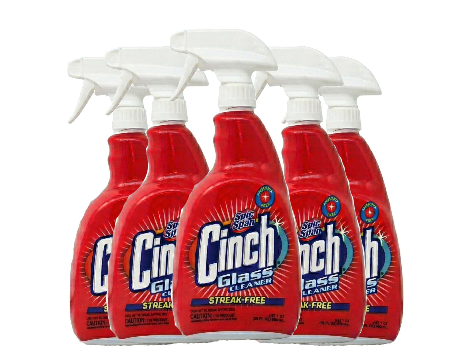 Spic and Span Cinch Glass Cleaner 32 oz Streak 5 Pack