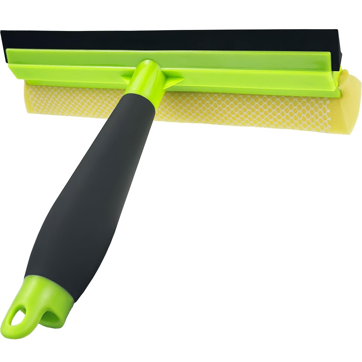 2 in 1 Shower Window Squeegee Cleaner with Sponge Rubber for Glass Green