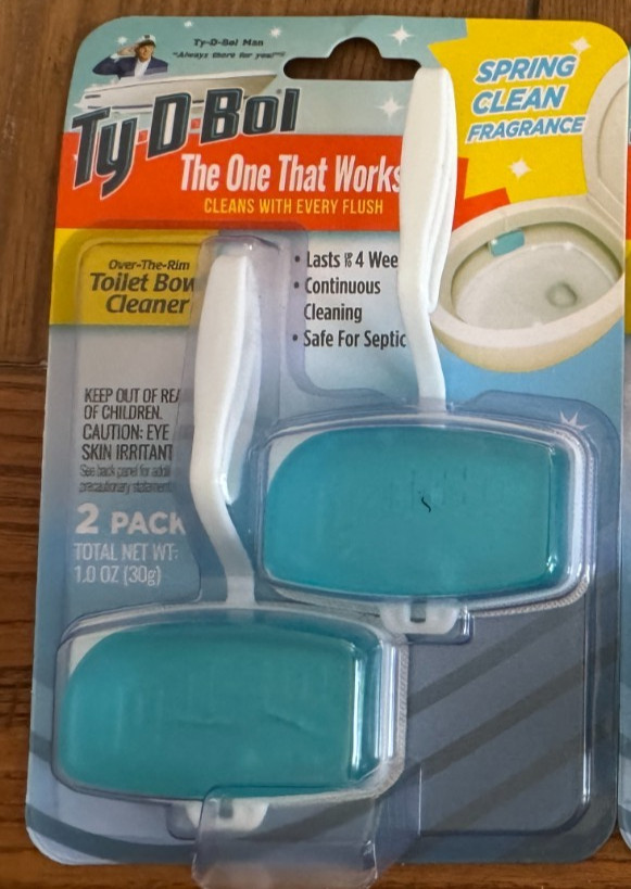 Ty-D-Bol OVER THE RIM Toilet Bowl Cleaner SPRING CLEAN NEW SEALED 2pack