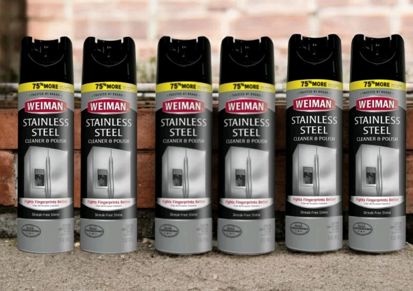 WEIMAN Stainless Steel Appliances Stoves Ranges CLEANER & POLISH 17oz (6-Pack)