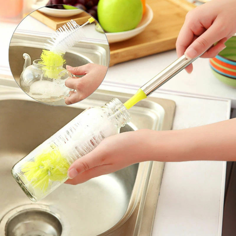 Brew Scrubbing Cleaner Long Handle Bottle Cup Cleaning Brush Kitchen Washer Tool