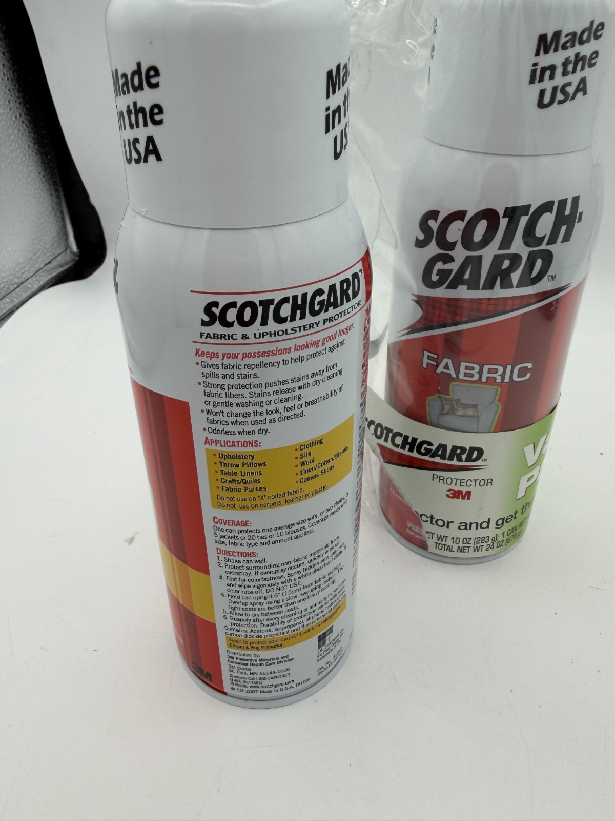 Scotchgard Fabric protector and cleaner 2 pack Cleaner is new, protector 1/2 can