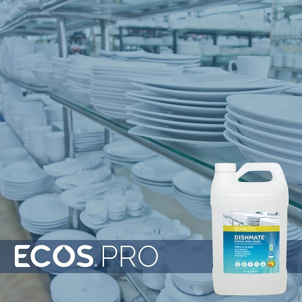 Ecos Pl9721/04 Dish Soap, Hand Wash, 1 Gal, Jug, Liquid, Unscented,