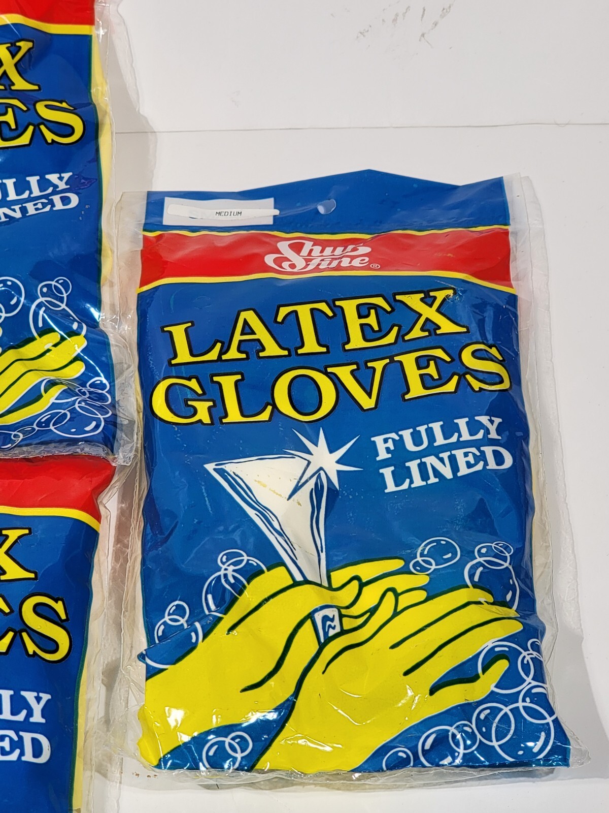 Medium – 3 Pairs – Yellow Kitchen Cleaning Dishwashing Nitrile Reusable Gloves