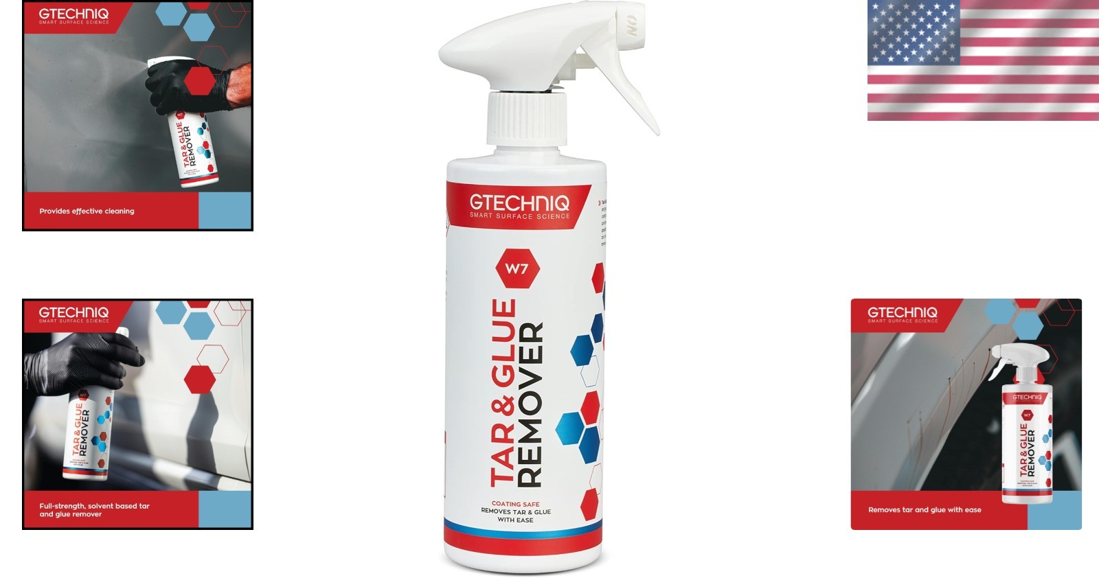 W7 Tar and Glue Remover 16.9 Fl Oz Safe for Car Paint and Bodywork Cleaning