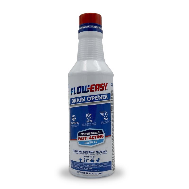 Floweasy FE20 Dark Brown Odorless Oily Liquid Drain Opener 1 pt. (Pack of 12)