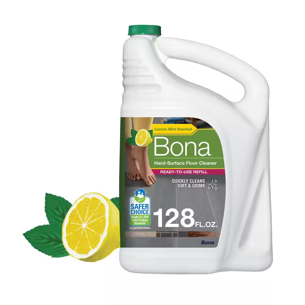 128 Oz. Lemon Mint Scent Hard-Surface Floor Cleaner Refill