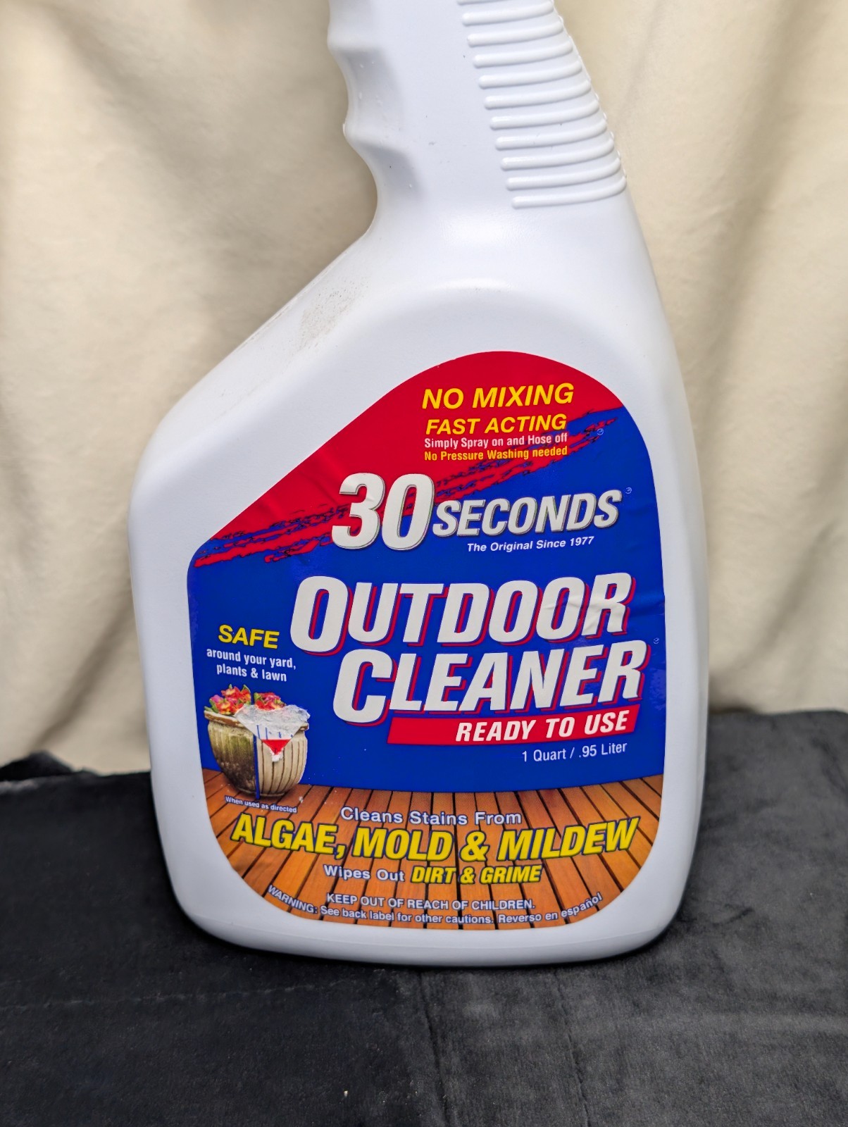 30 SECONDS Outdoor Cleaner Ready To Use 1 Quart Spray Algae Mold Mildew Remover