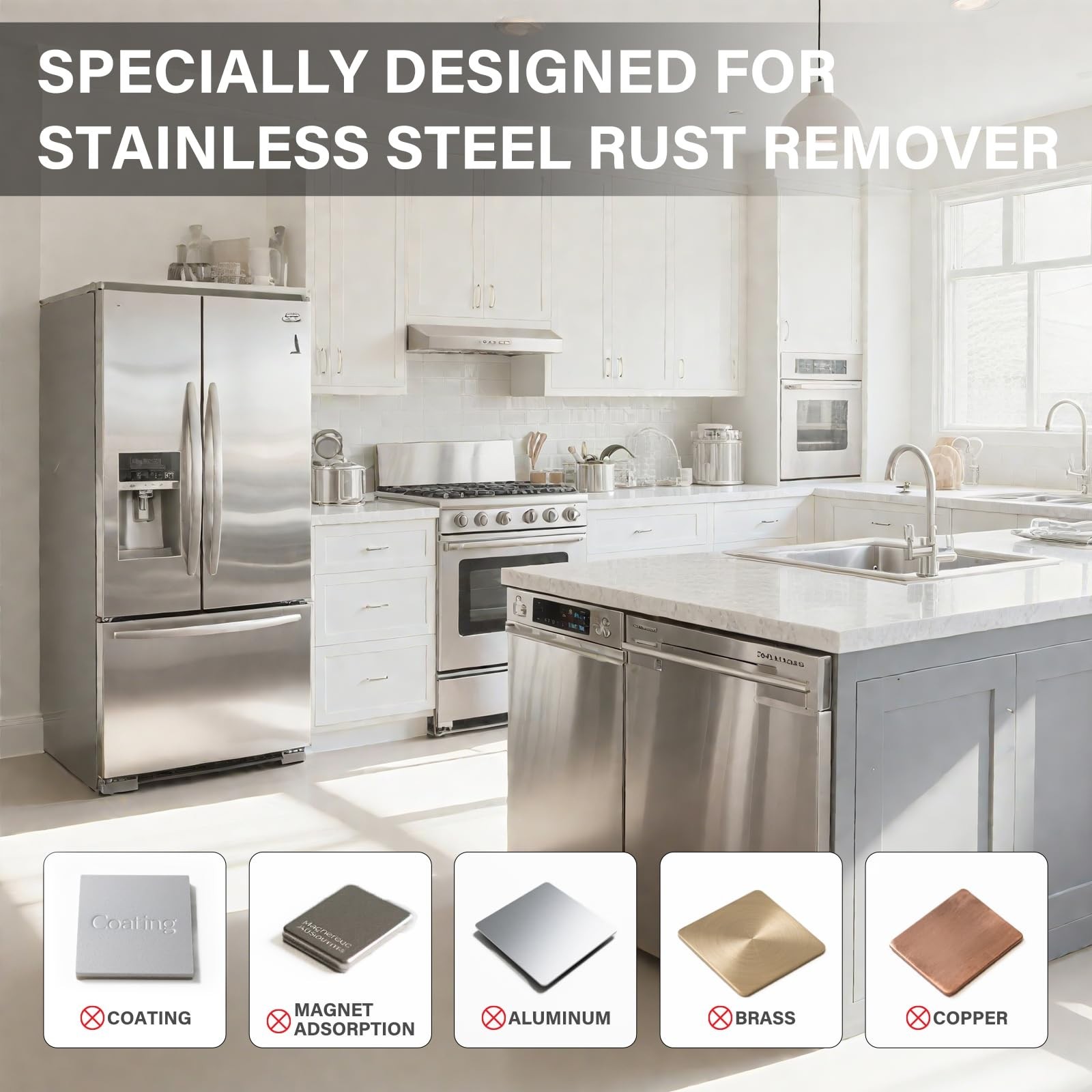 Stainless Steel Rust Remover – 200ML Cleaner for Grills, Sinks, Appliances & Too