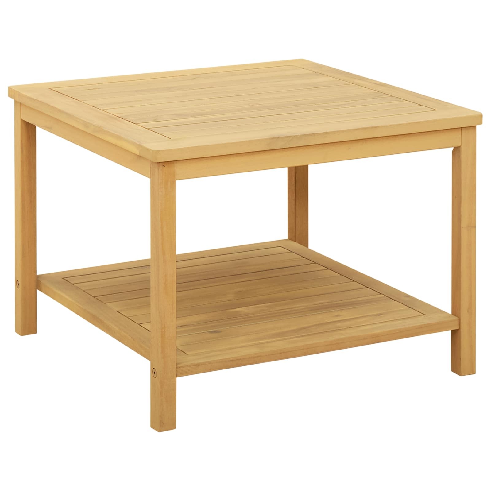 Side Table Oil Natural Solid Acacia Wood Garden Patio Furniture Accent vidaXL