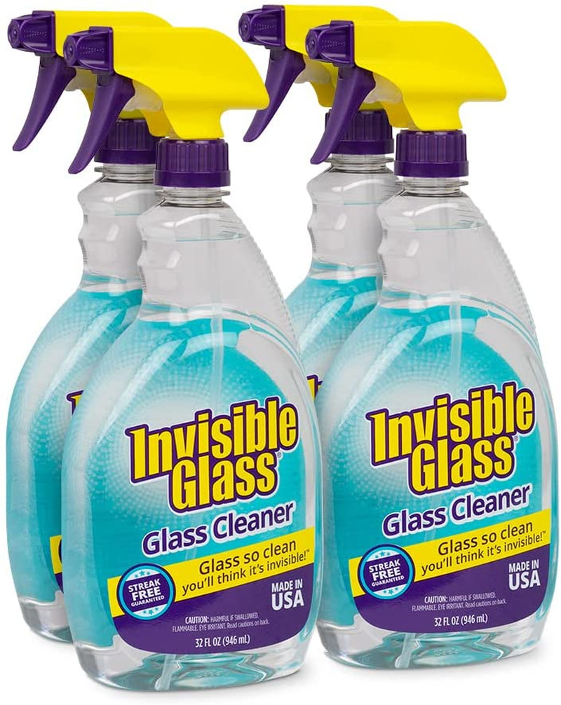 92194-4PK Premium Glass and Window Cleaner Spray – Cleans Glass, Windows, Mirror