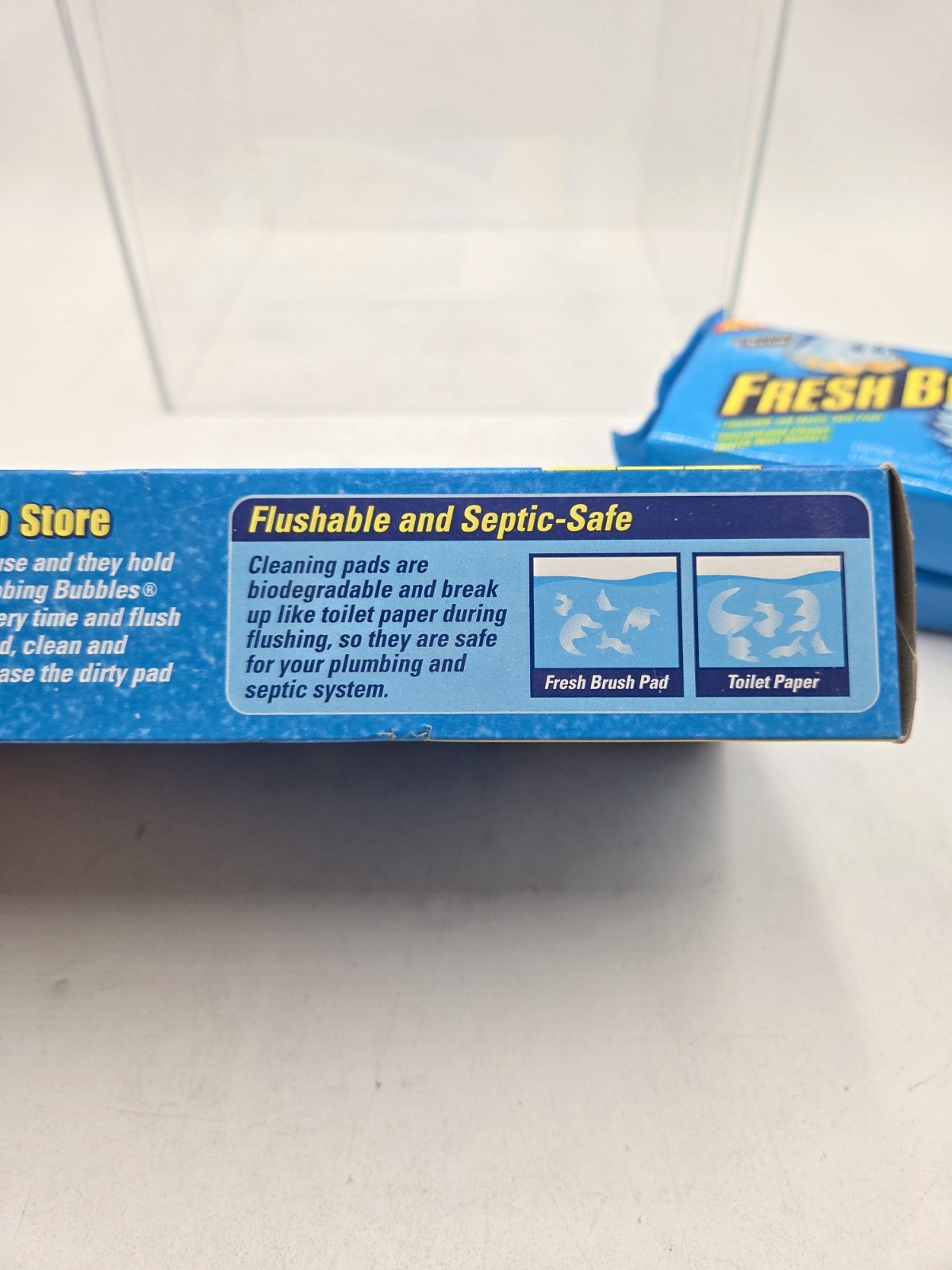 NOS Scrubbing Bubbles Fresh Brush Starter Kit Toilet Flushable Pads Refills