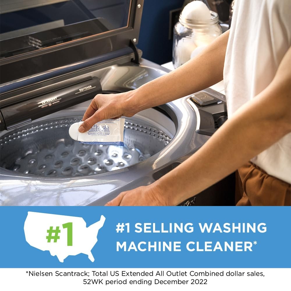 Affresh Washing Machine Cleaner, Helps Power Away Odor Causing Bacteria & Grime