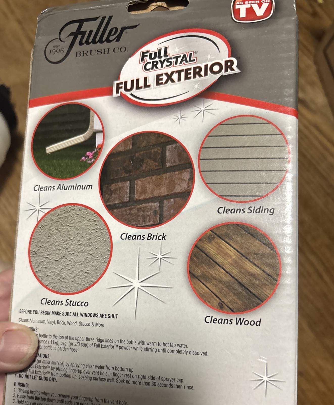 Fuller Brush Full Crystal Exterior Kit Alum Vinyl Brick Wood Stucco 2 Refills