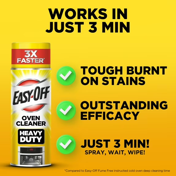 4 X Easy-Off Heavy Duty Oven Cleaner Regular Scent 14.5 oz each, Free Shipping
