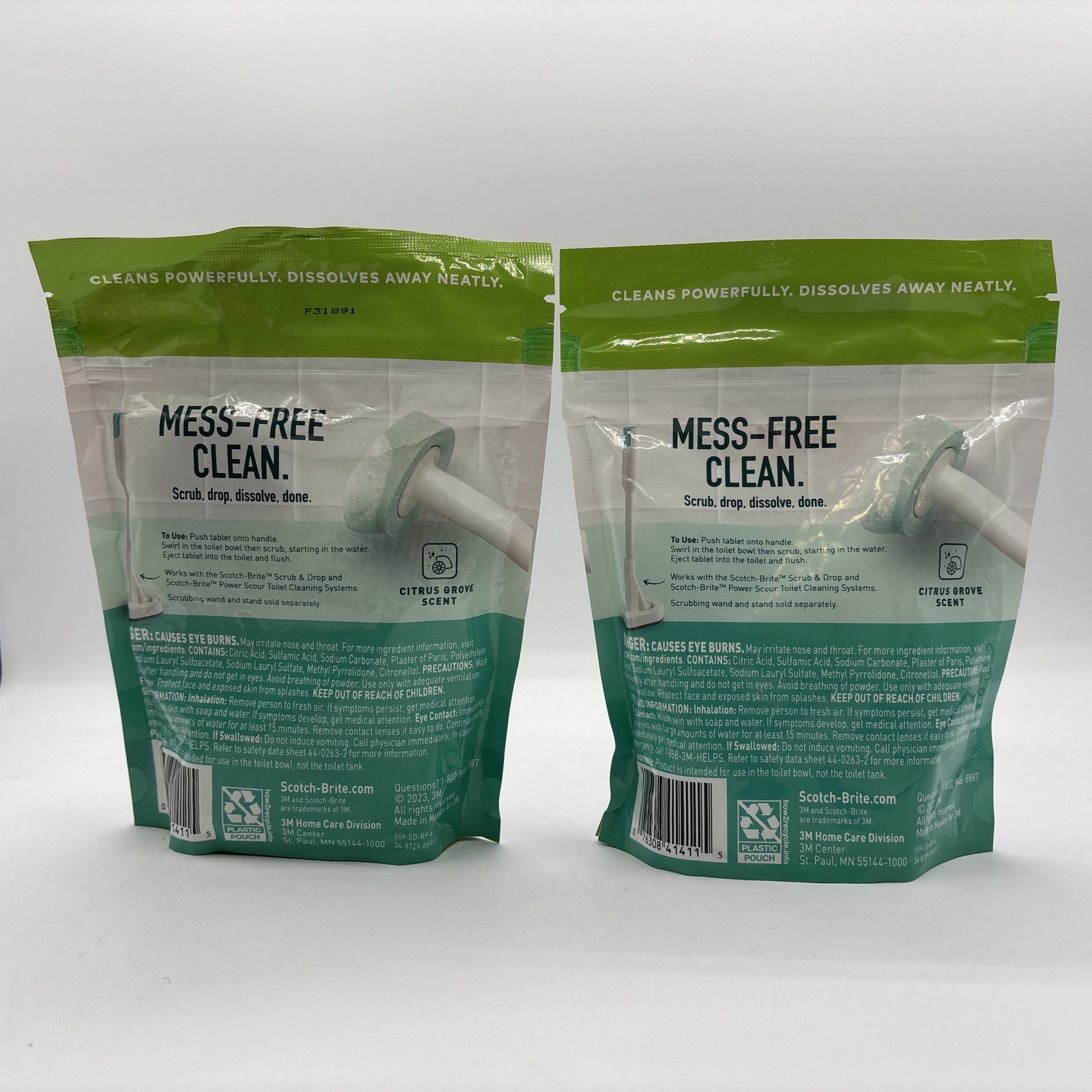 Scotch-Brite Scrub and Drop Toilet Cleaning Tablets 6 Dissolvable Scrubber Lot 2