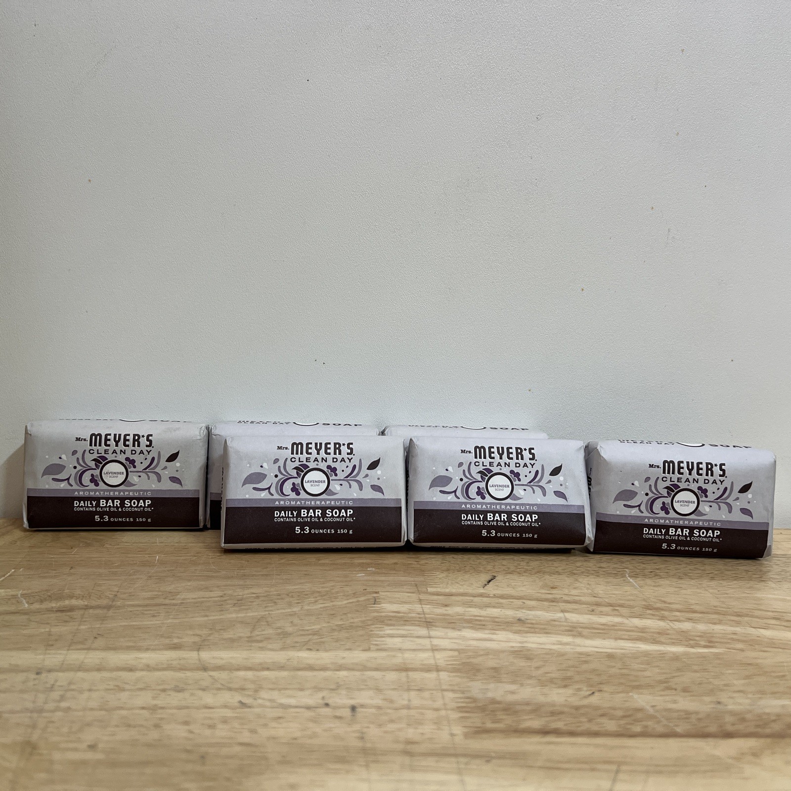 Mrs. Meyer’s Clean Day Lavender Scent Bar Soap 5.3 Oz. Pack Of 6