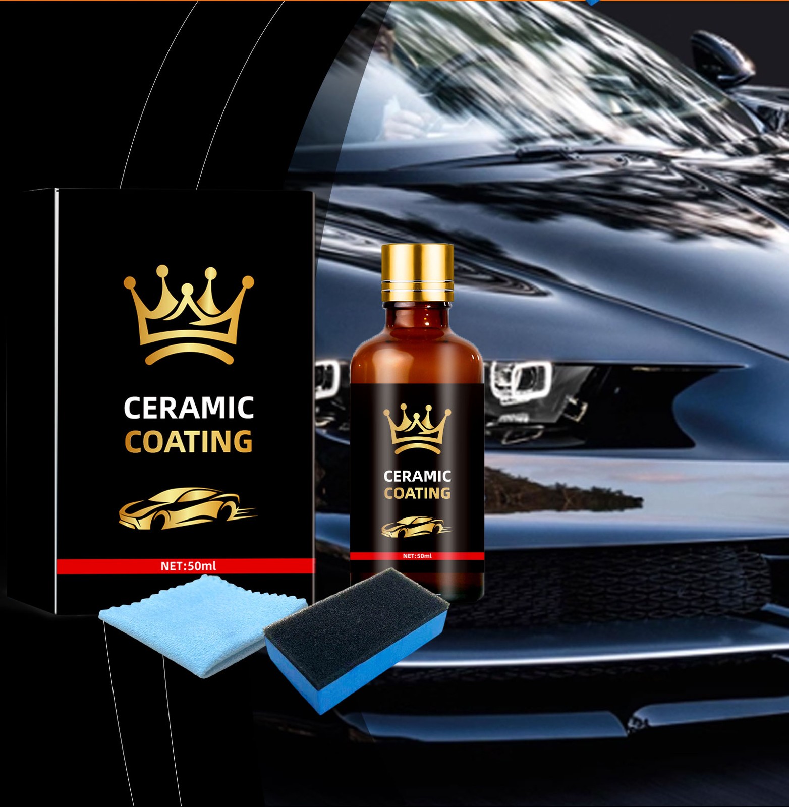 Auto Ceramic Coating,Hydrophobic Coating Agent, Long Lasting Detailing Supplies