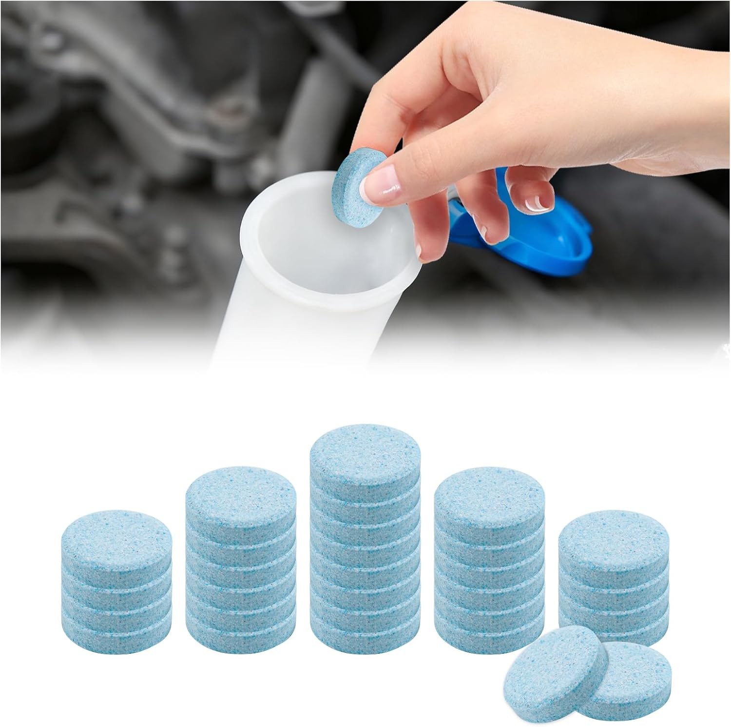 50PCS Car Windshield Washer Tablets Concentrated Effervescent Fluid Universal