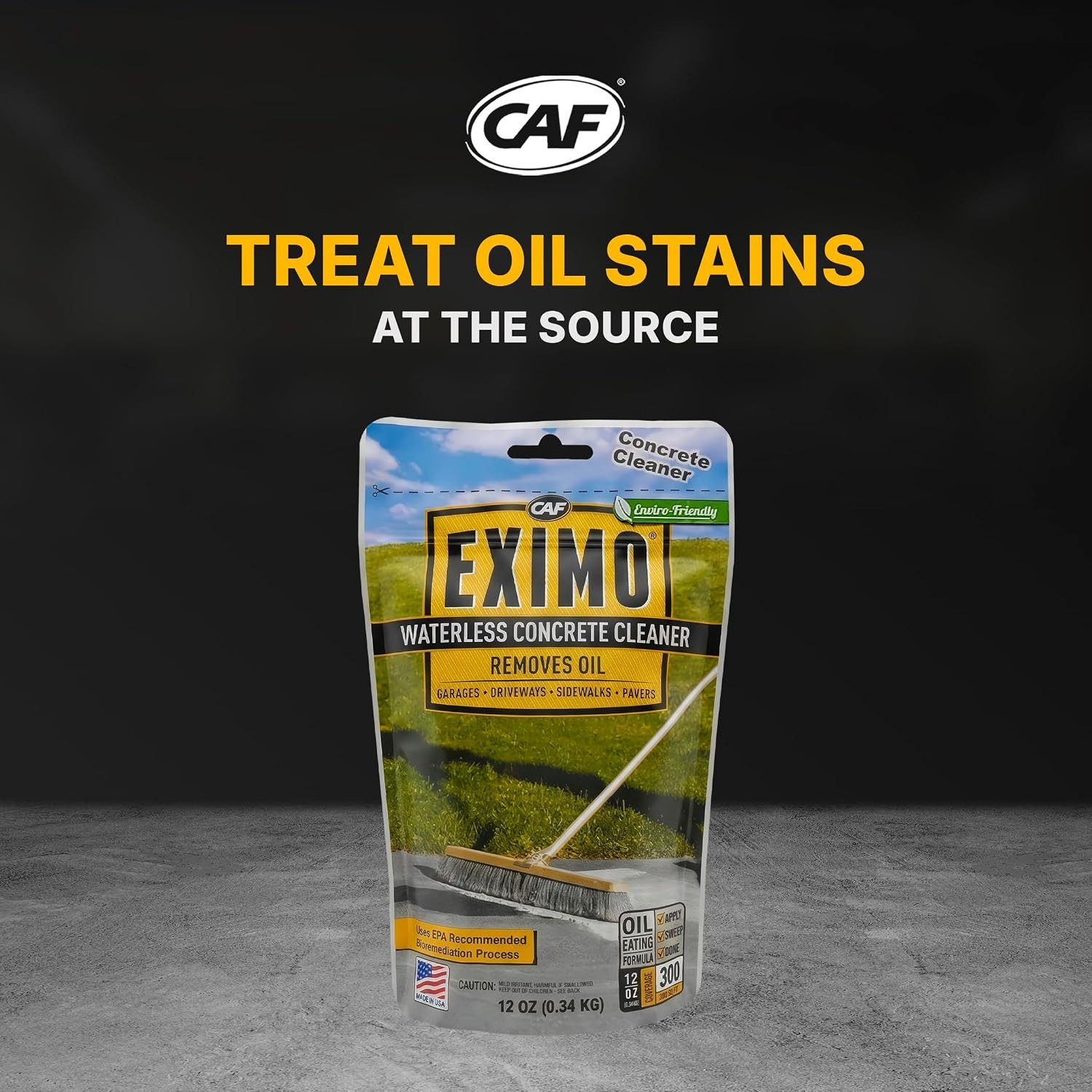 EXIMO Waterless Concrete Cleaner, Oil Stain Remover