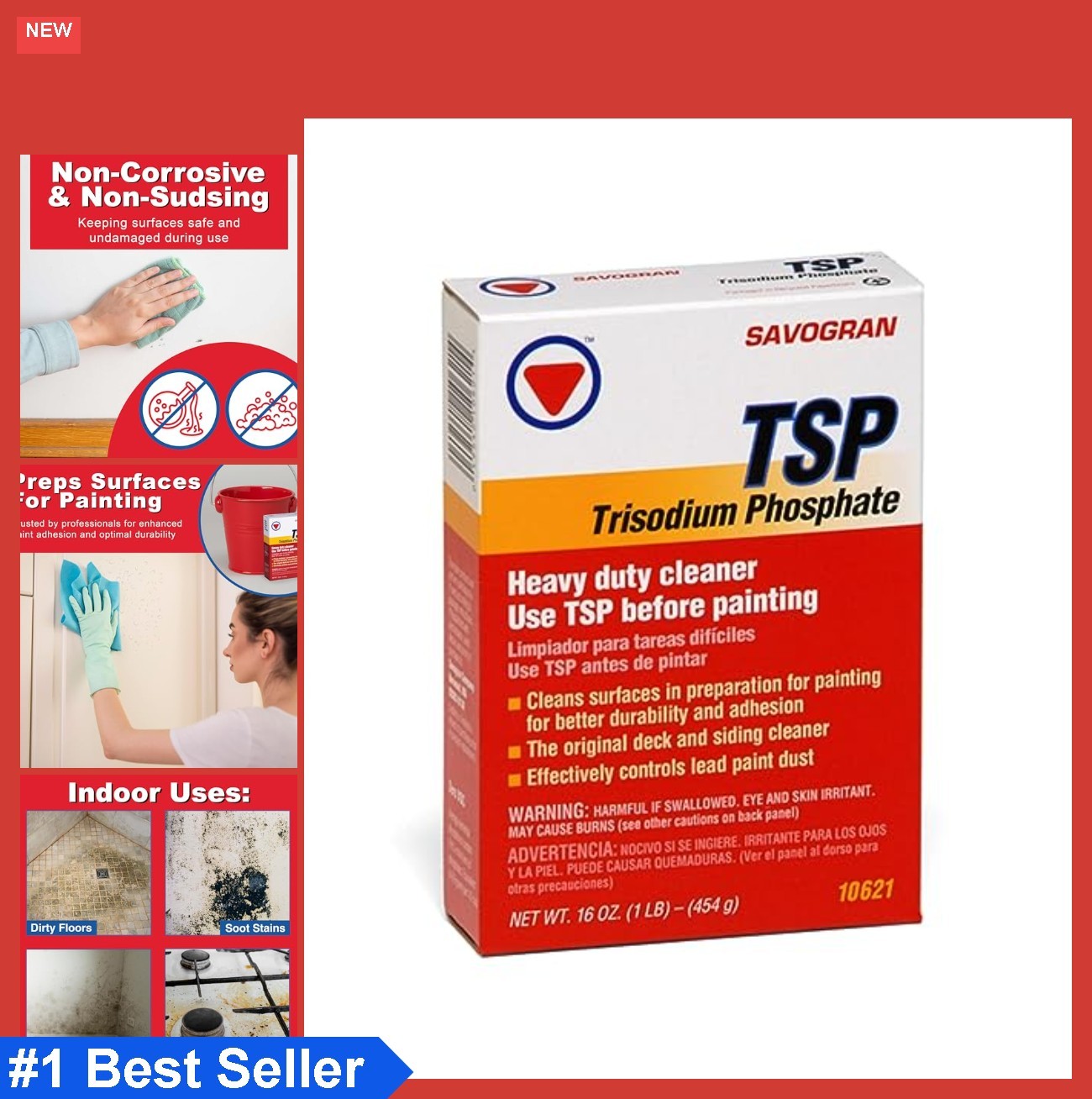 Trisodium Phosphate TSP Cleaner 16 Oz Heavy Duty Degreaser for Paint Prep Deck