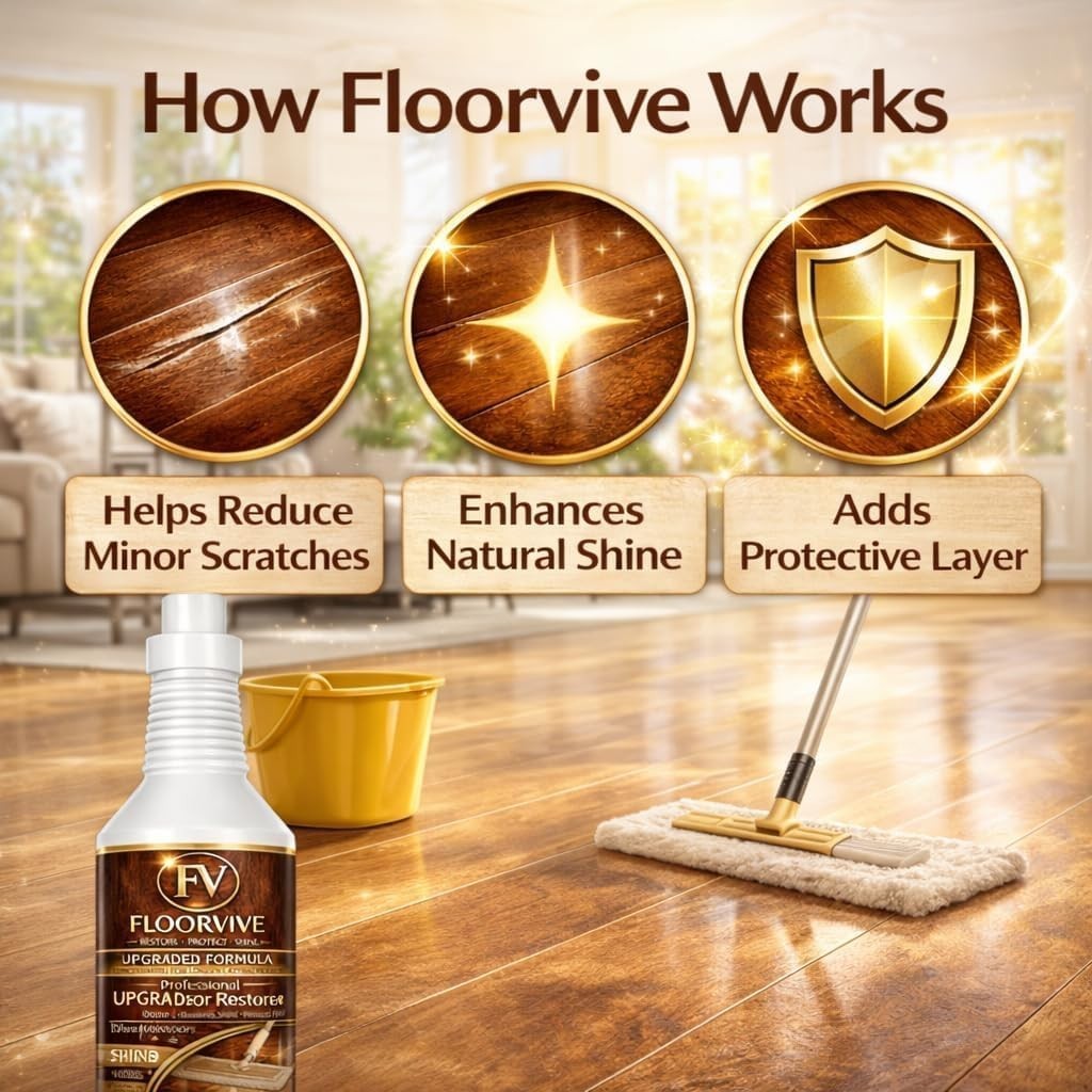 Wood Floor Restorer & Polish for Hardwood Floors, High Solid Floor Shine Rest…