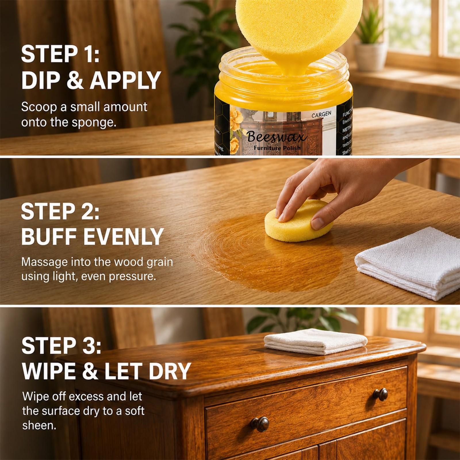 3PCS Beeswax Wood Polish – Beeswax Furniture Polish