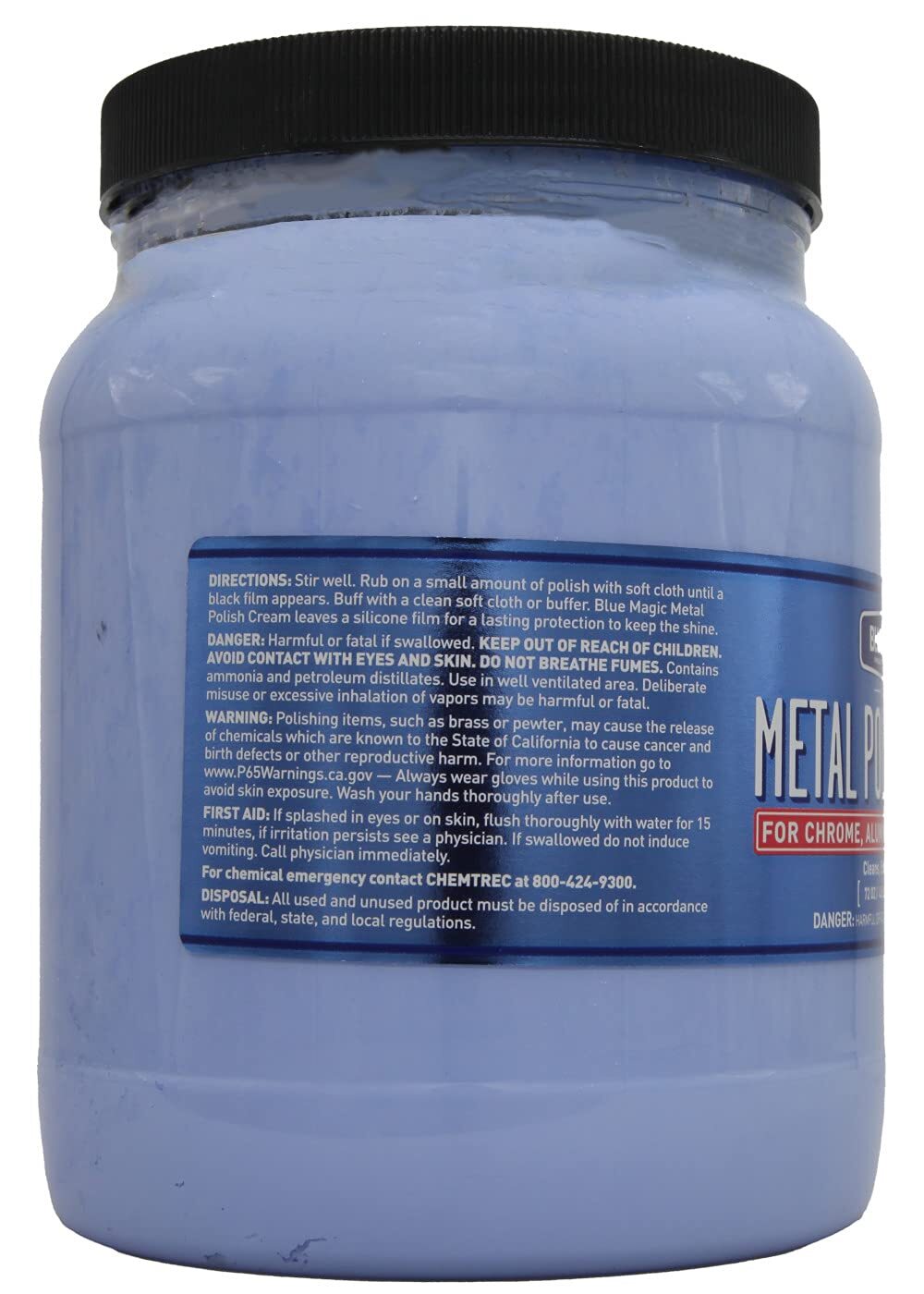 Blue Magic 550 Metal Polish Cream, 72.oz Jar