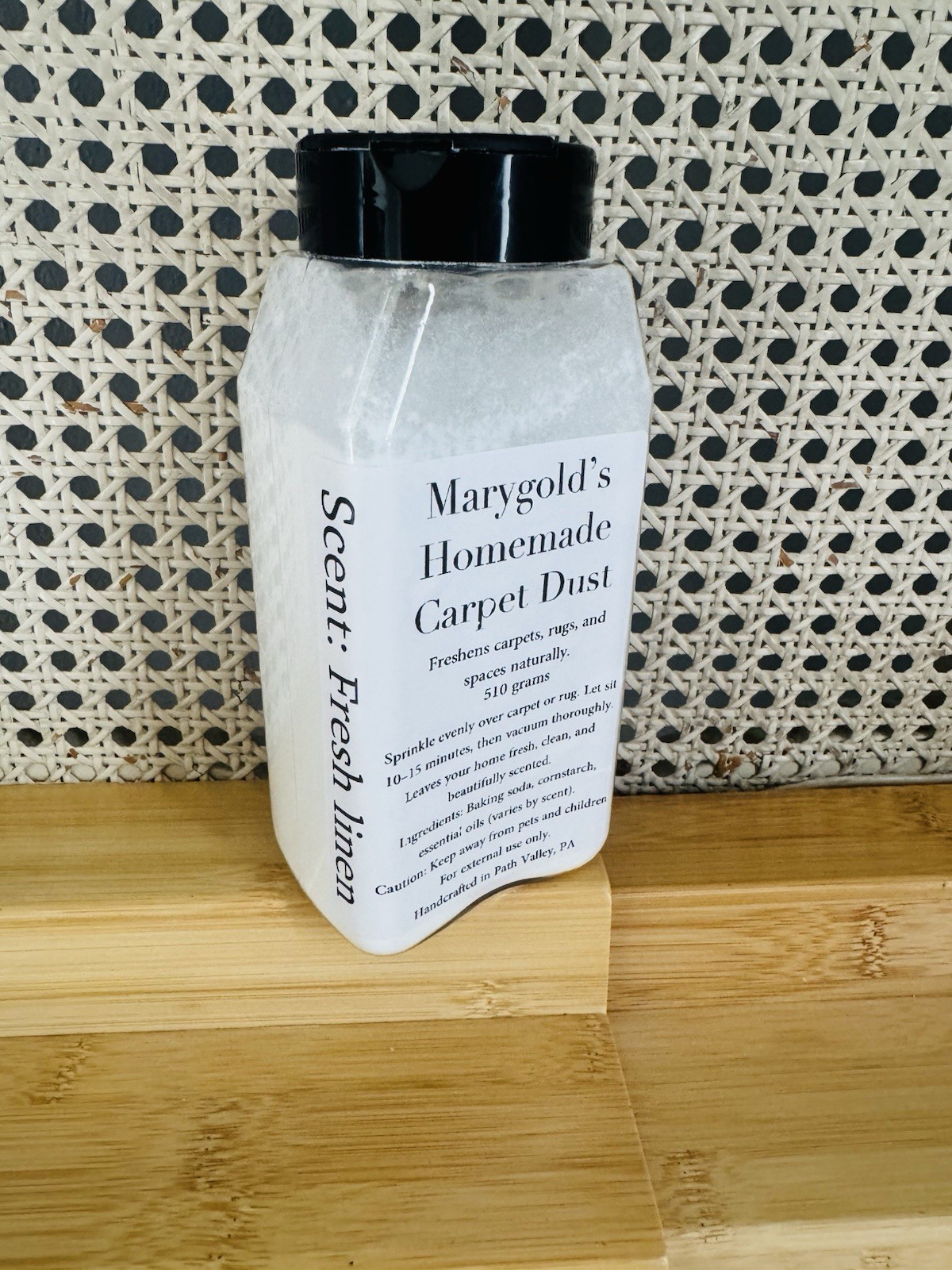 Marygold’s Homemade Carpet Dust Powder Fresh Linen, Freshens, 510g