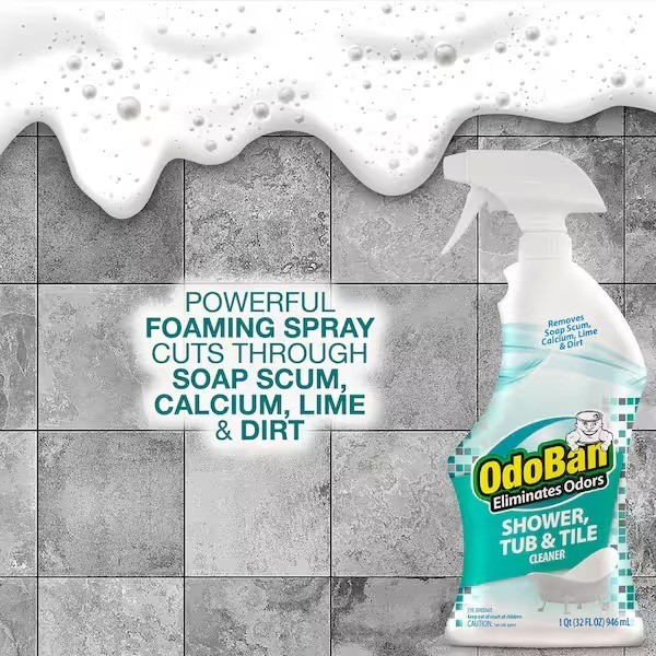 OdoBan 1-Packs 32 oz. Shower,Tub&Tile Cleaner Powerful Foaming Bathroom Cleaner