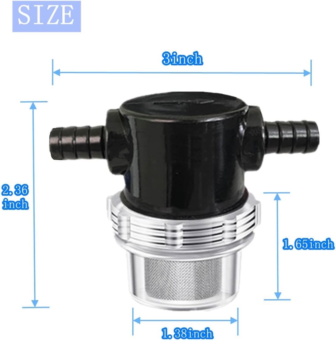 2PC Water Pump Filter, 1/2 Inches Water Inlet Filter Compatible W Color: Small