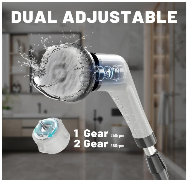 Electric Spin Scrubber, Electric Bathroom Cleaning Brush, LHPY Upgraded Version.