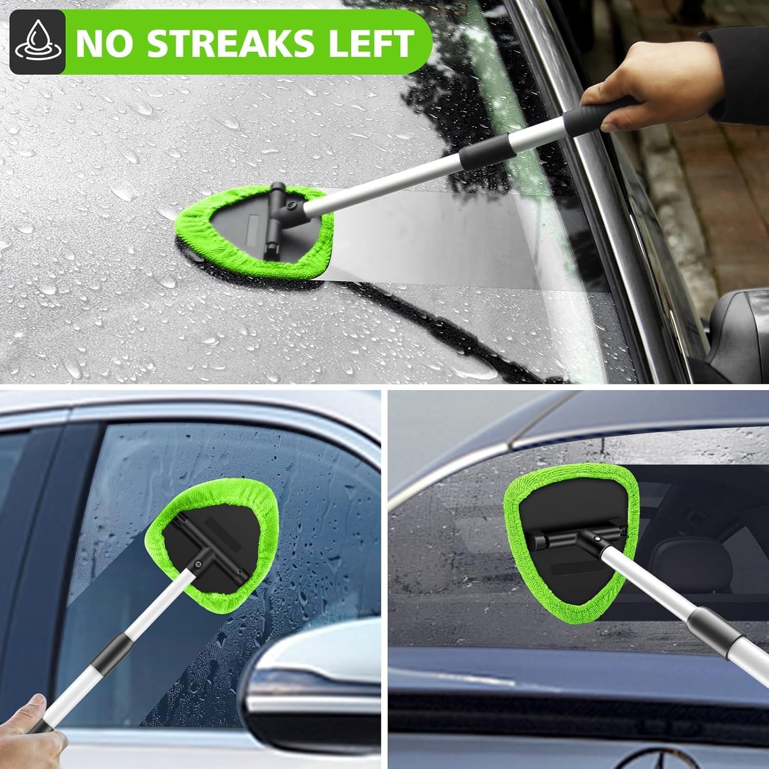 Car Windshield Cleaner Tool Bonnets,Microfiber Cleaning Cloth for Windshield Cle