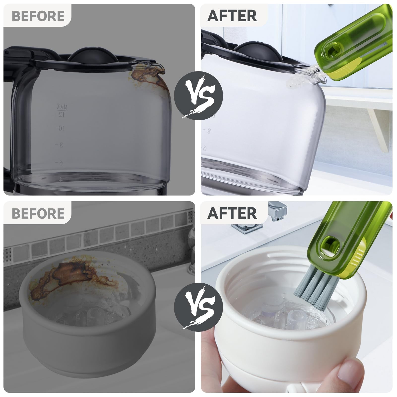 3 in 1 Cup Lid Gap Cleaning Brush Set, Multifunctional Bottle Cleaning Brush,…