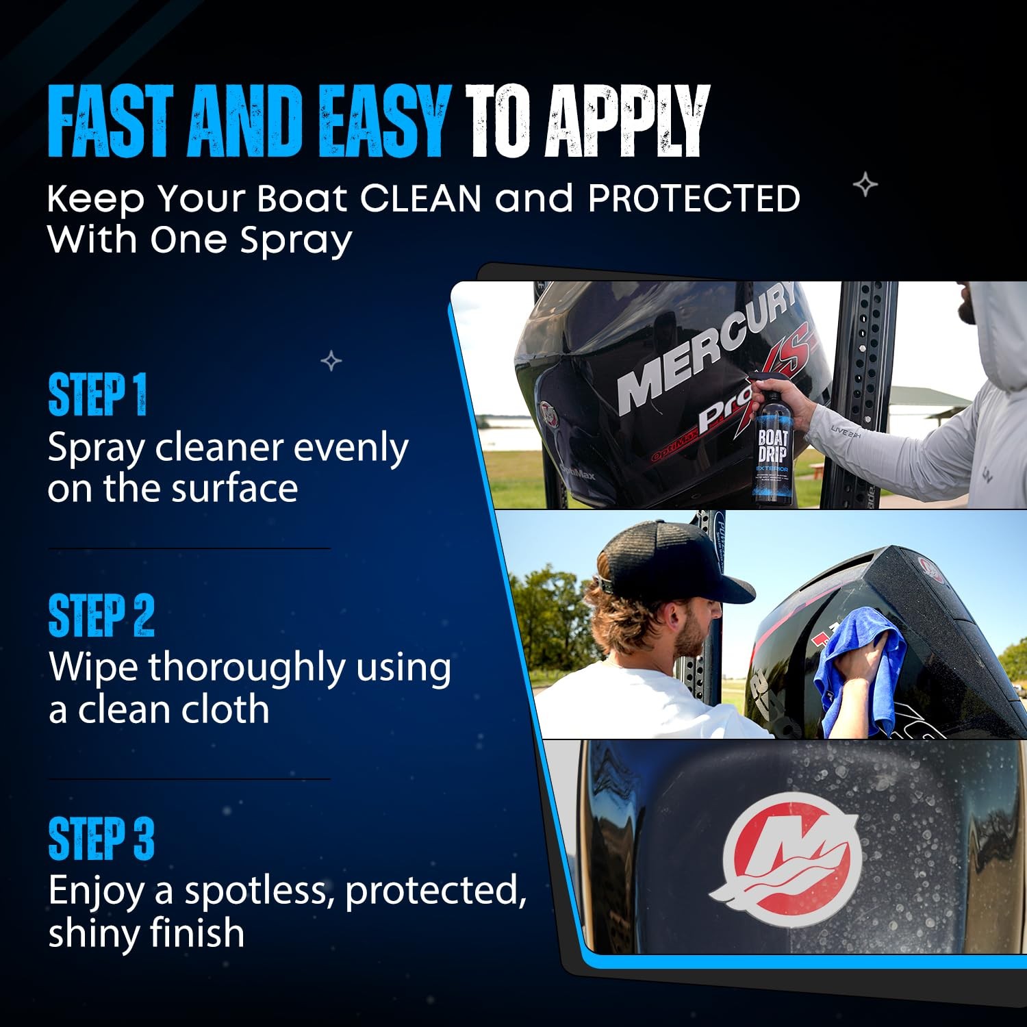 Boat Drip Exterior Cleaner, All Purpose Boat Cleaner with SiO₂ Ceramic Sealan…