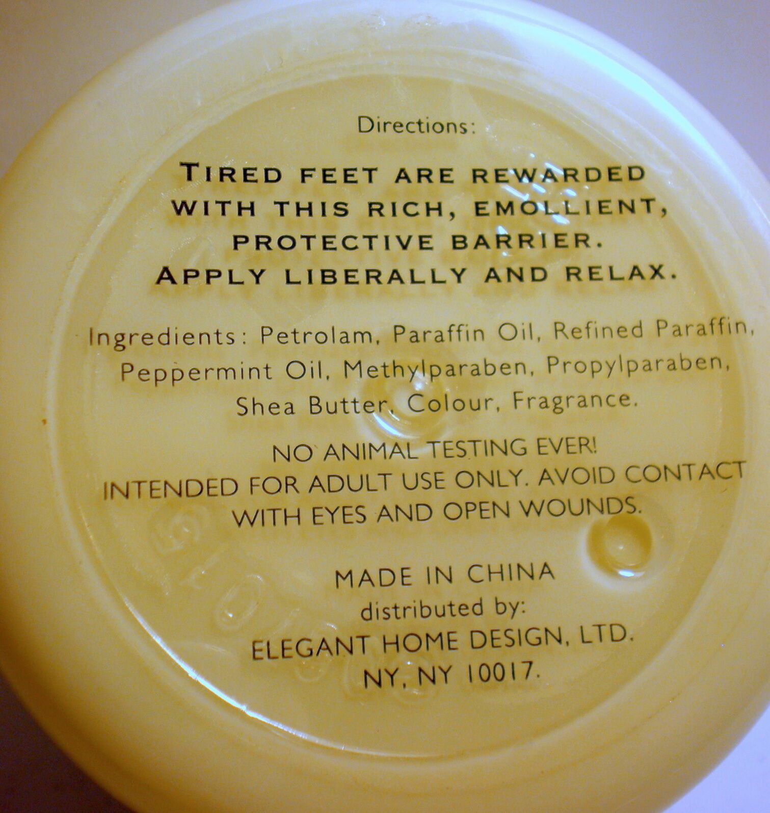 FLOWER GARDEN FOOT BALM 4.0 OZ. WITH SHEA BUTTER GARDENIA BOUQUET MOISTURIZING