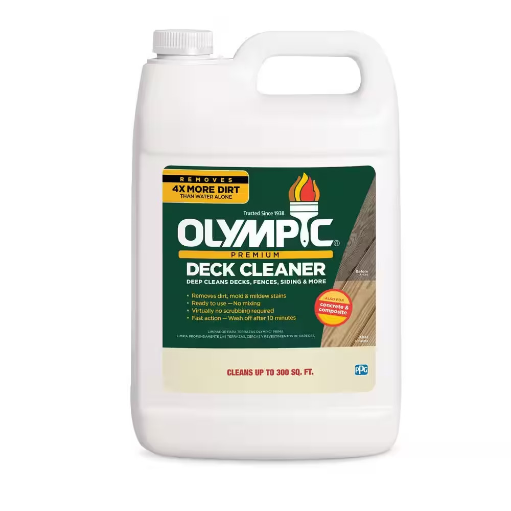 Olympic Premium Deck Cleaner Outdoor Wood Fence Siding Cleaning Paint Prep 1 Gal