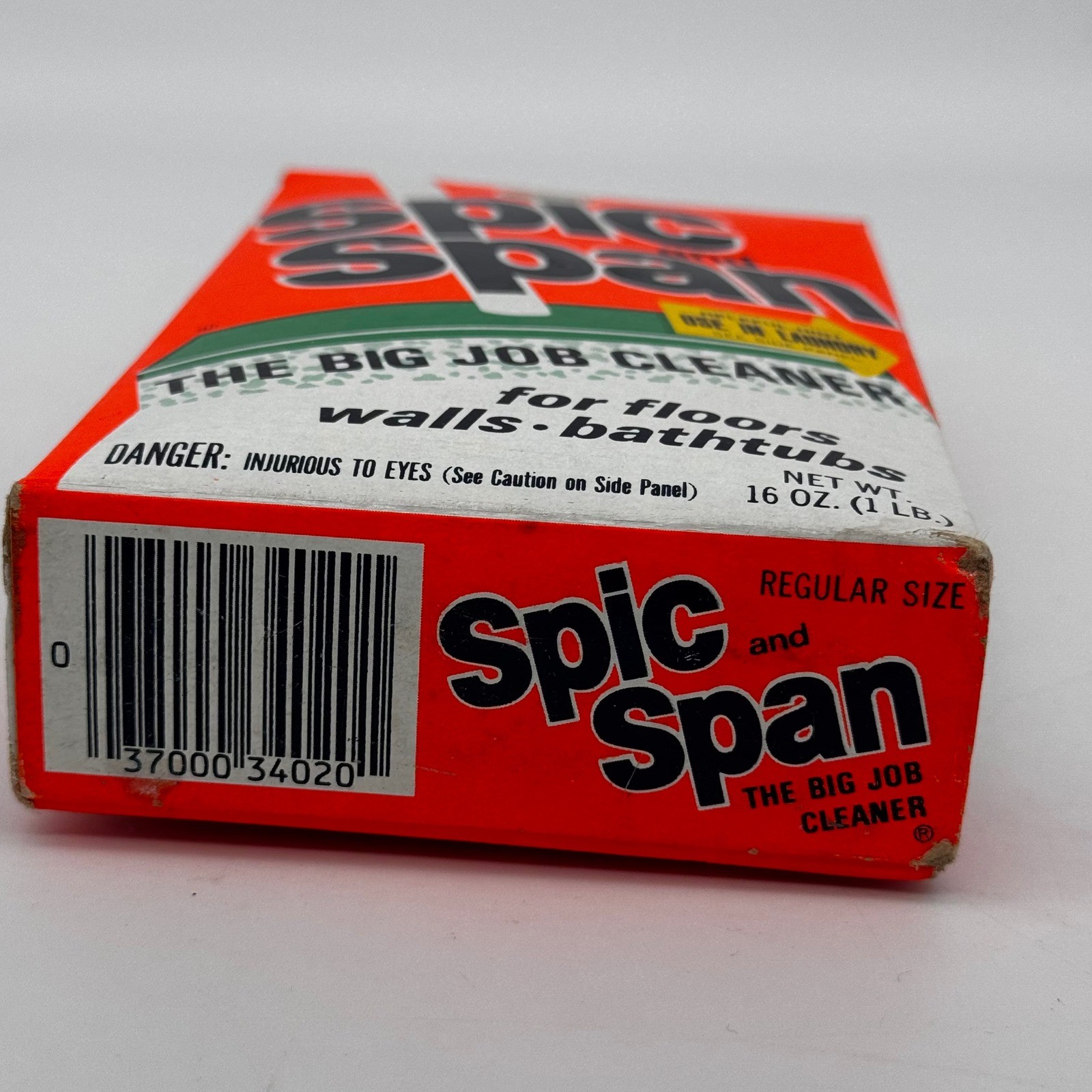 Vintage Spic and Span The Big Job Cleaner 16 oz Box Collectible Unused Collector