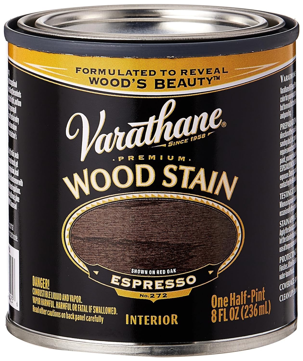241414 Premium Wood Stain, Half Pint, Espresso