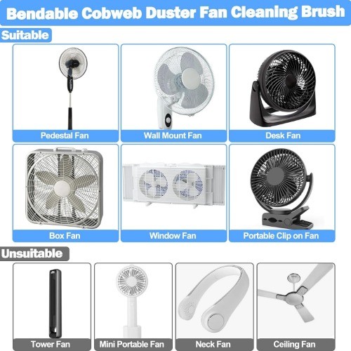 Fan Cleaning Brush Tools Set, 6 Pcs Cleaner for Stand up Fan Color: Multicolor