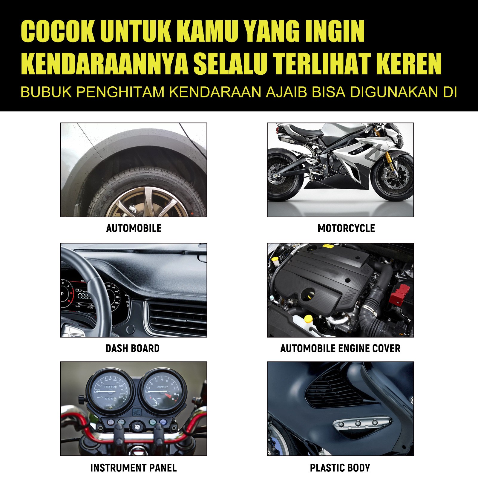Plastic Restorer for Car & Motorcycle – Trim & Dashboard Restorer