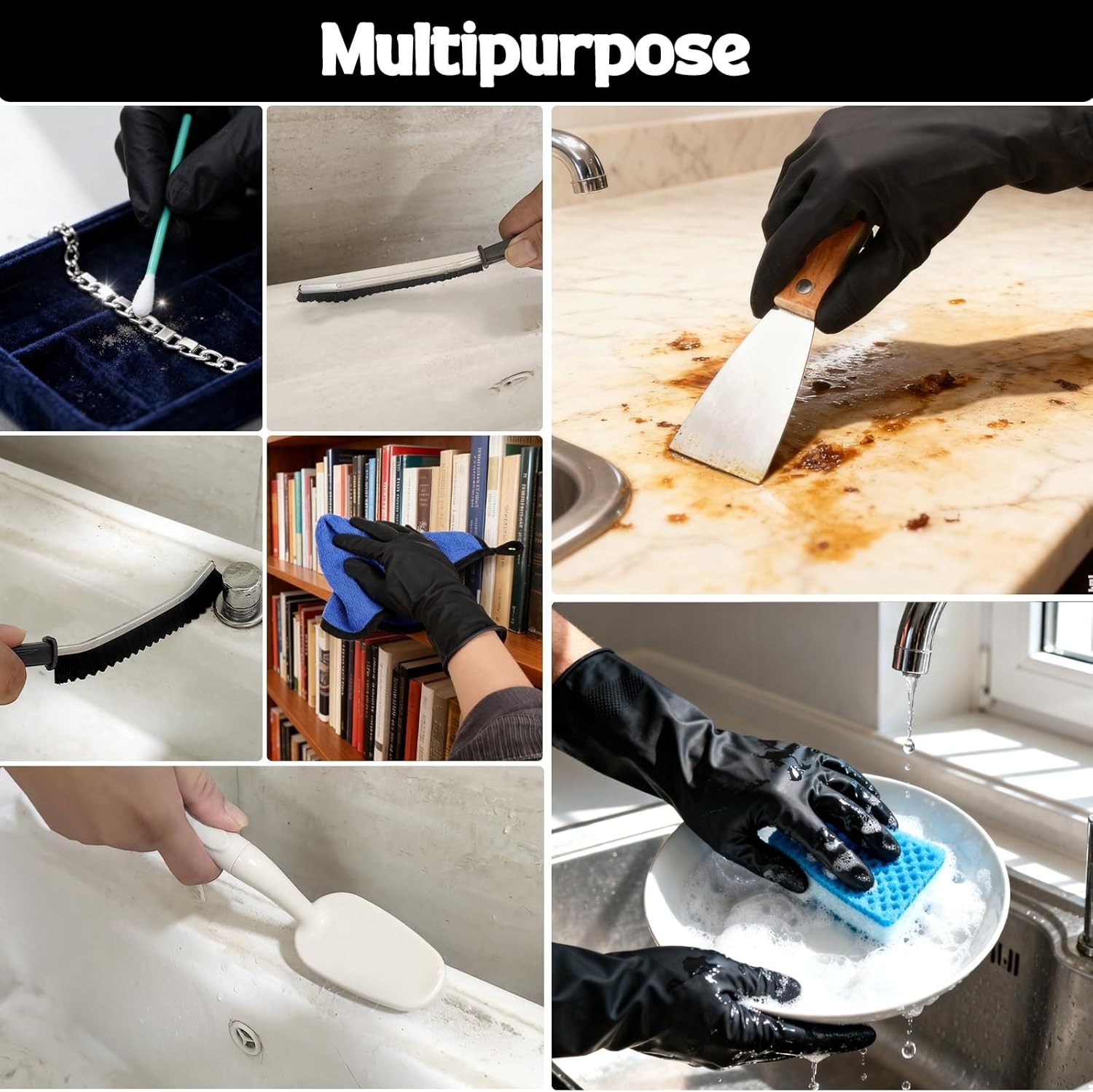 Complete Headstone Cleaning Tools: Reusable Gloves, Brushes & Towel for Care