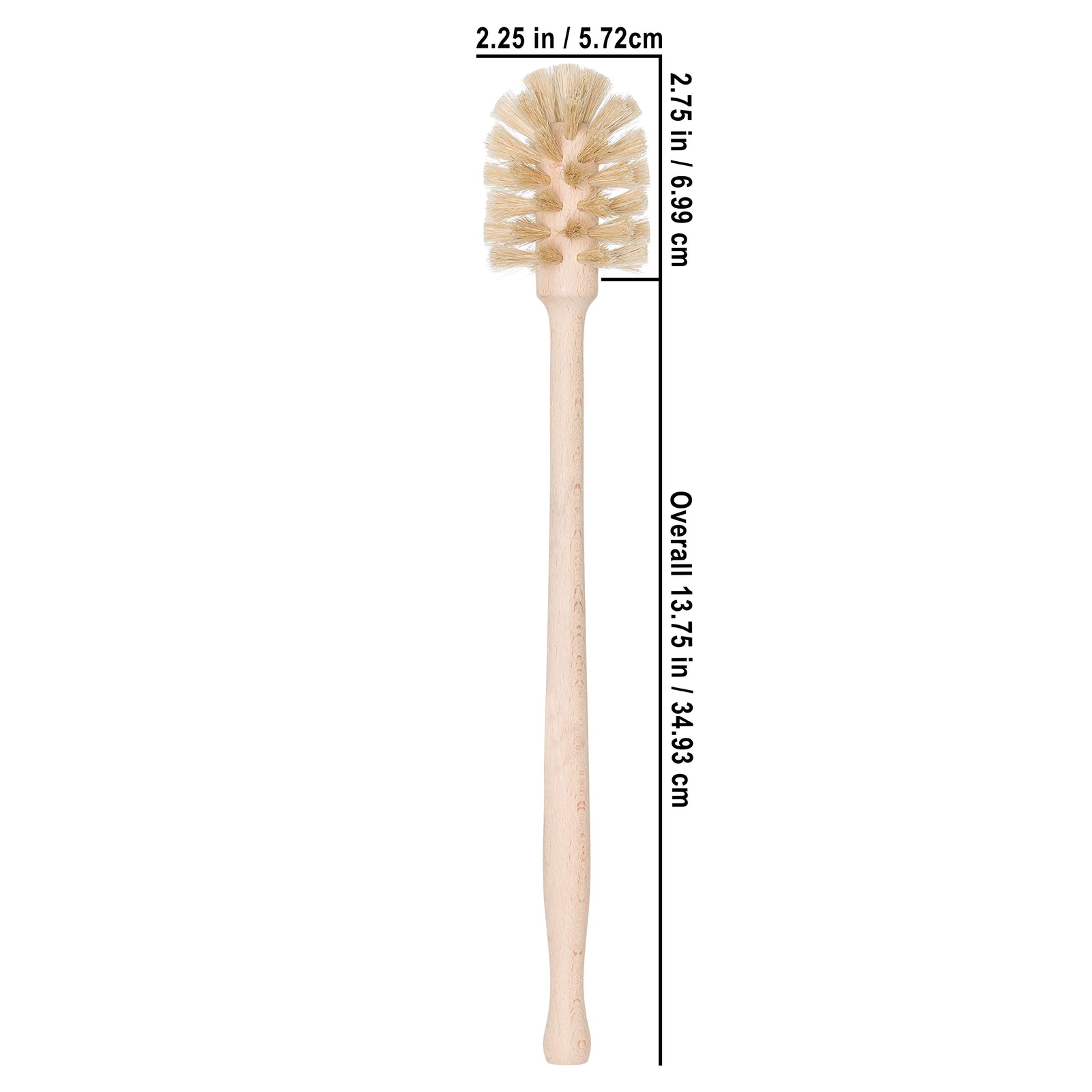 Bottle Brush Cleaner Durable Horsehair And Beechwood Handle Ideal For Vases Pit