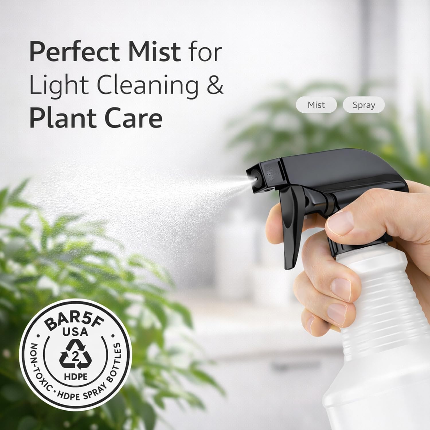 Leak-Proof BPA-Free 2-Pack Spray Bottles – Ideal for Cleaning & Gardening