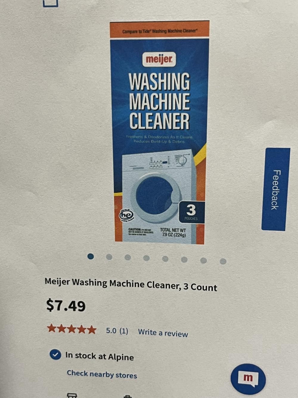 Washing Machine Cleaner, 12 Month Supply, 12 pacs, like Tide & Affresh Free Ship