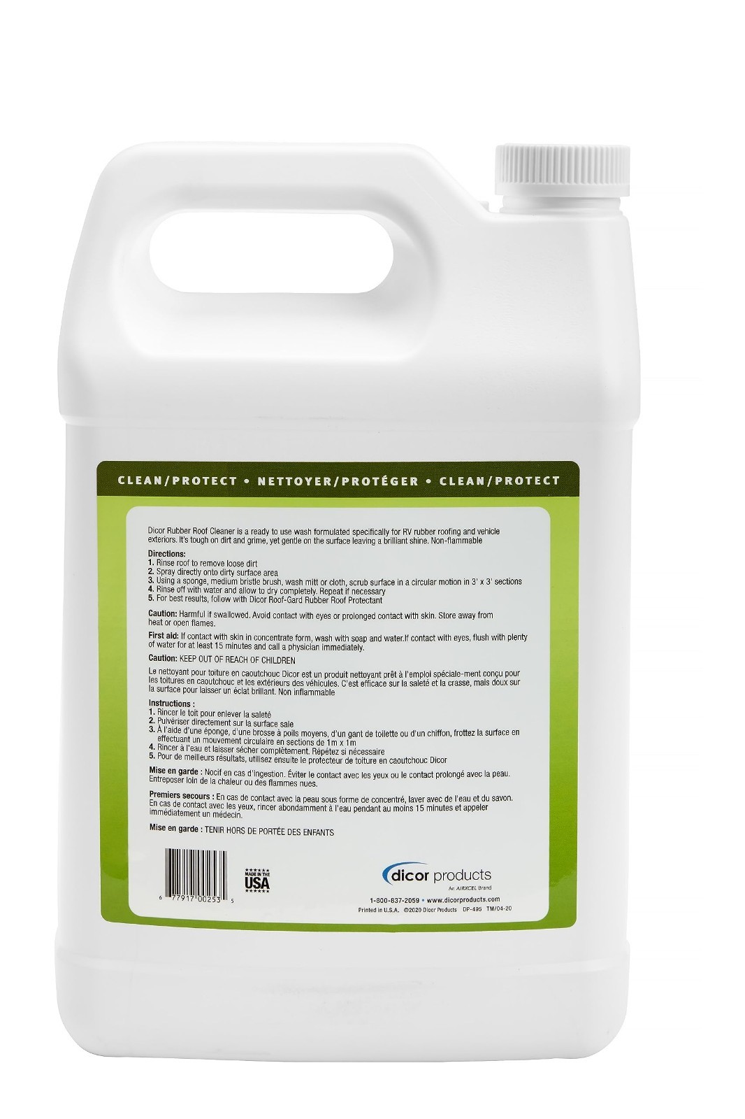 Deep Cleaning Rubber RV Roof Cleaner Spray Refill – 1 Gallon, White, Heavy Duty