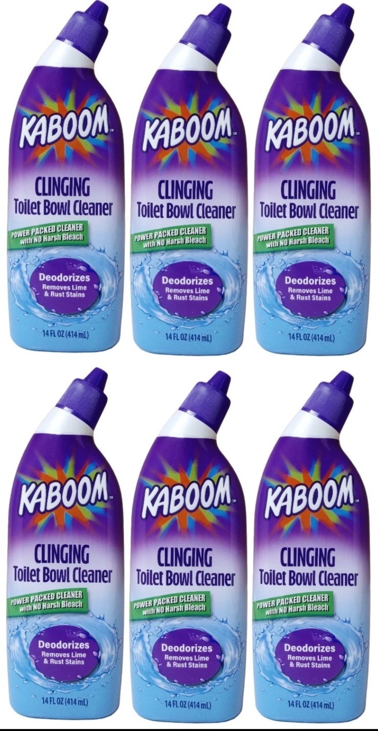 6 Pack- KABOOM Clinging Toilet Bowl Cleaner and Deodorizer 14 Fl. Oz. (Each) DPP