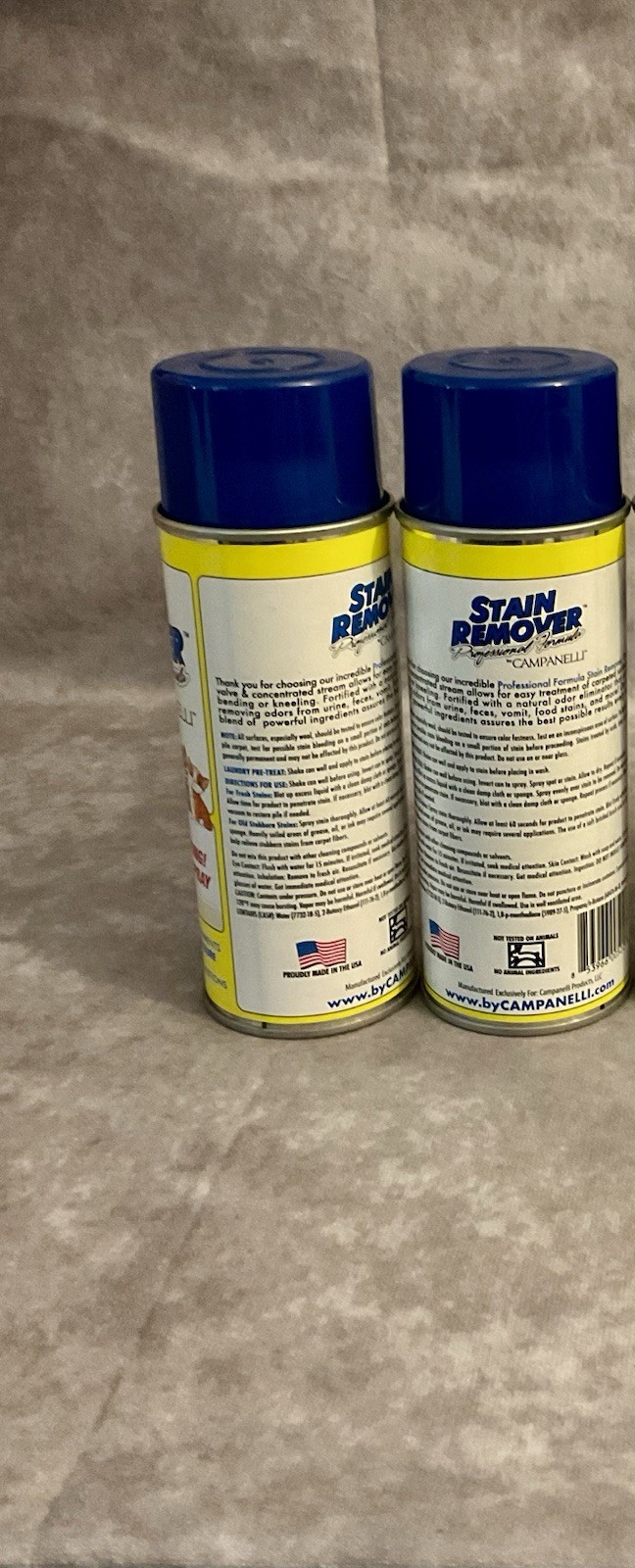 CAMPANELLI STAIN REMOVER PROFESSIONAL FORMULA 15 OZ SPRAY LOT OF 2